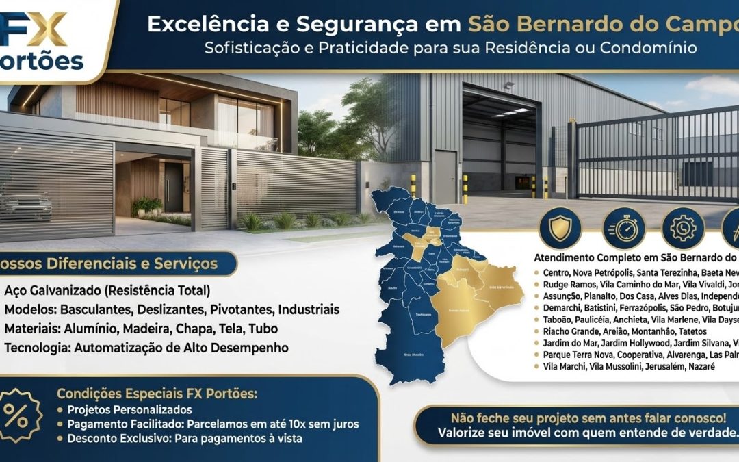 Fabricante de Portões Basculantes Automáticos em São Bernardo do Campo