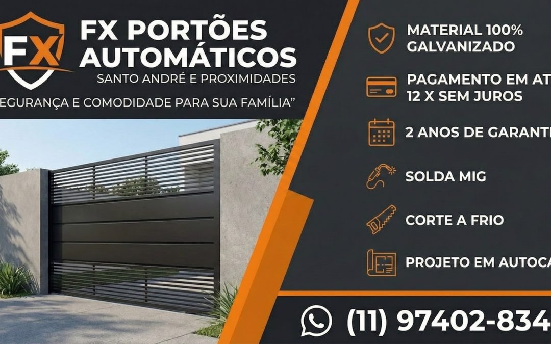 Portões Automáticos em Santo André: Segurança, Estilo e Facilidade para sua Família