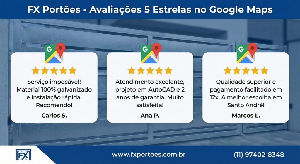 Portão Automático no ABC - Fabricação e Instalação, FX PORTOES - PORTOES AUTOMATICOS NO ABC