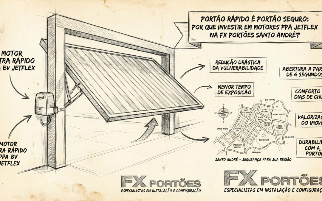 Portões Automáticos Ultrarápidos é na FX Portões Santo André