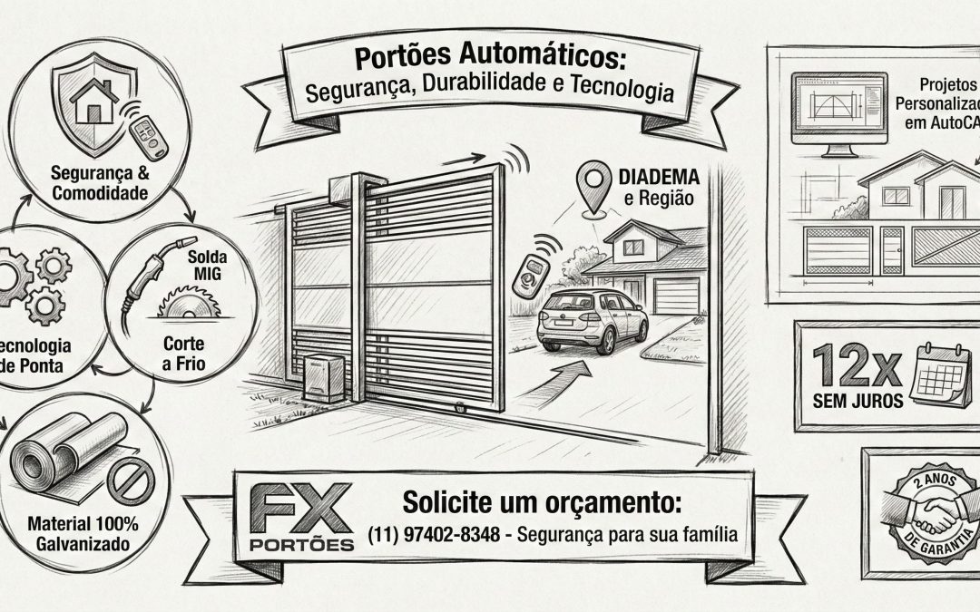 Portões Automáticos em Diadema: Segurança, Durabilidade e Tecnologia para sua Casa